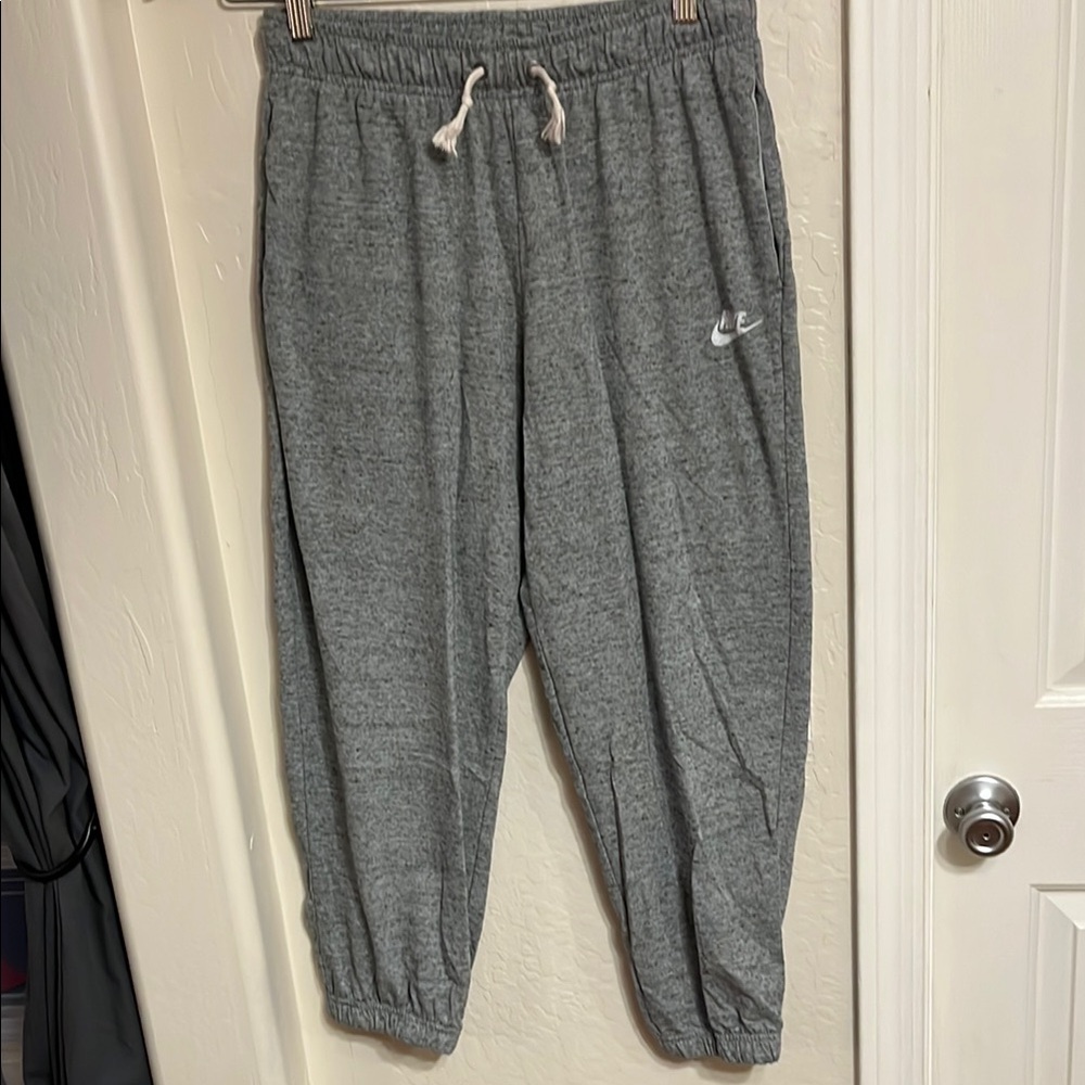 Nike Gray Relaxed Fit Joggers with Elastic Waistband